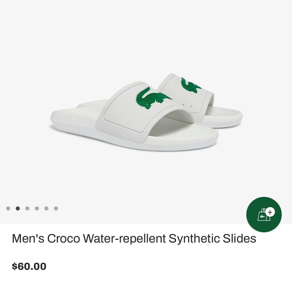 Lacoste slides size 9 in Men